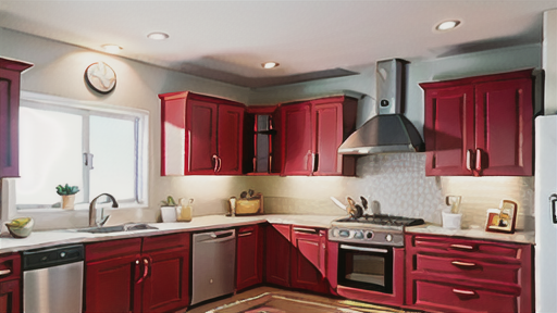 L字配列で広々としたキッチンへ