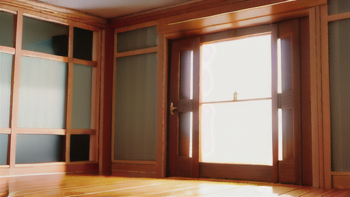 インテリアでかすみ幕を使用する