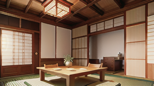 伝統的な和室での鯨幕