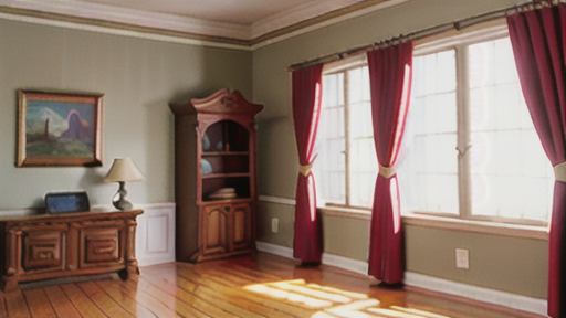 カーテンを美しく引き立てるひだ