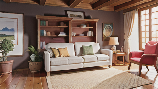 ファブリック：天然素材と落ち着いた柄