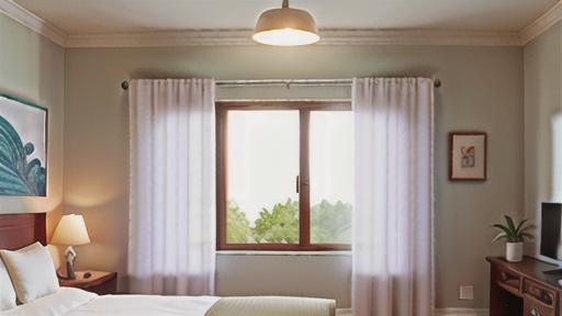 光触媒加工カーテンの施工方法