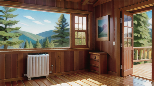 ログハウスとスプルース