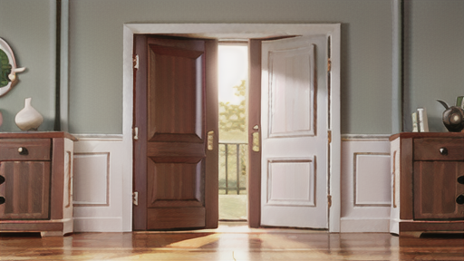 親子ドアの吊元について