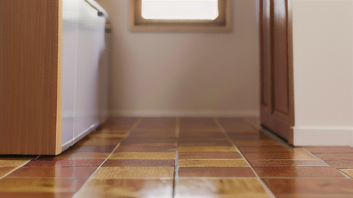 フローリングの種類別のへこみ跡