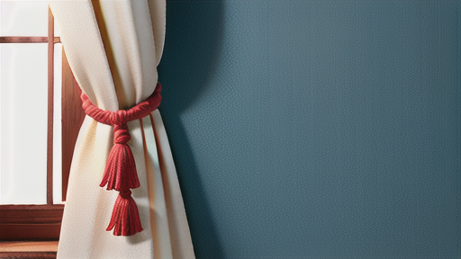 タッセルをカーテンに付ける方法