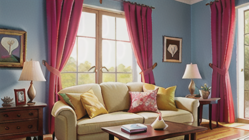 カーテンの柄合わせ