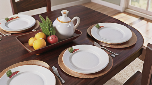 テーブルコーディネートにおけるランチョンマット