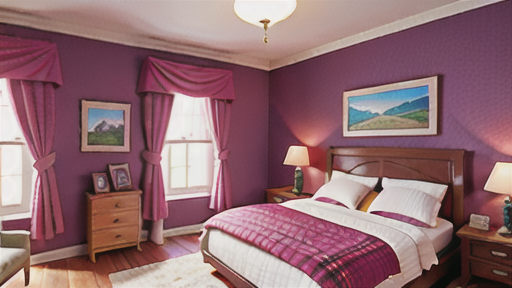 寝室のツイード活用