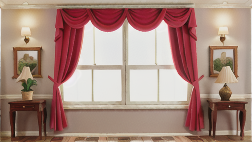 インテリアとカーテンアクセサリーの組み合わせ