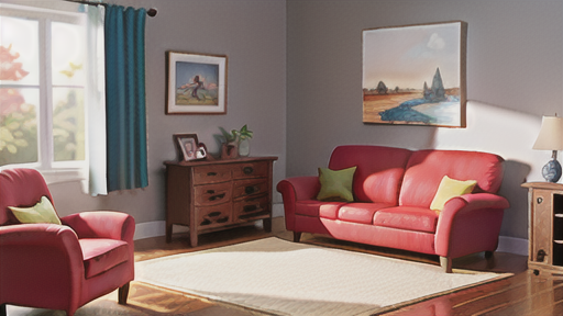 トスクッションと他のファブリックの組み合わせ