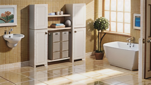 洗面所の床下収納で洗剤やシャンプー類のストックをすっきり整理