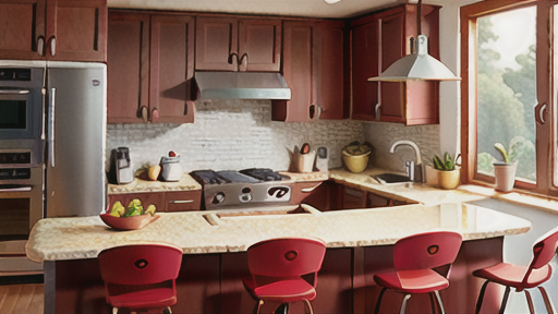 U型配列：広々とした作業スペース