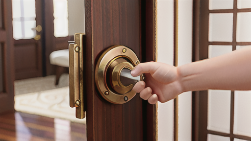 引き違い戸錠の仕組み