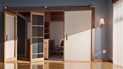 ハンガー引き戸の設置