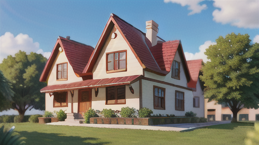 バルサ材を使用した建築物