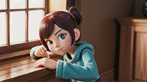 膳板と窓辺のコーディネート