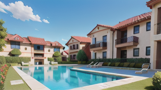 マンションや集合住宅のパティオ